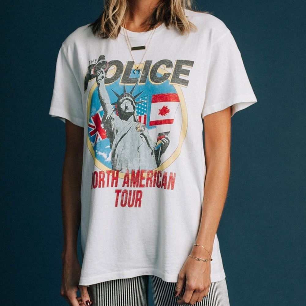 NWT Daydreamer x Free People The Police 1983 Tour Tee